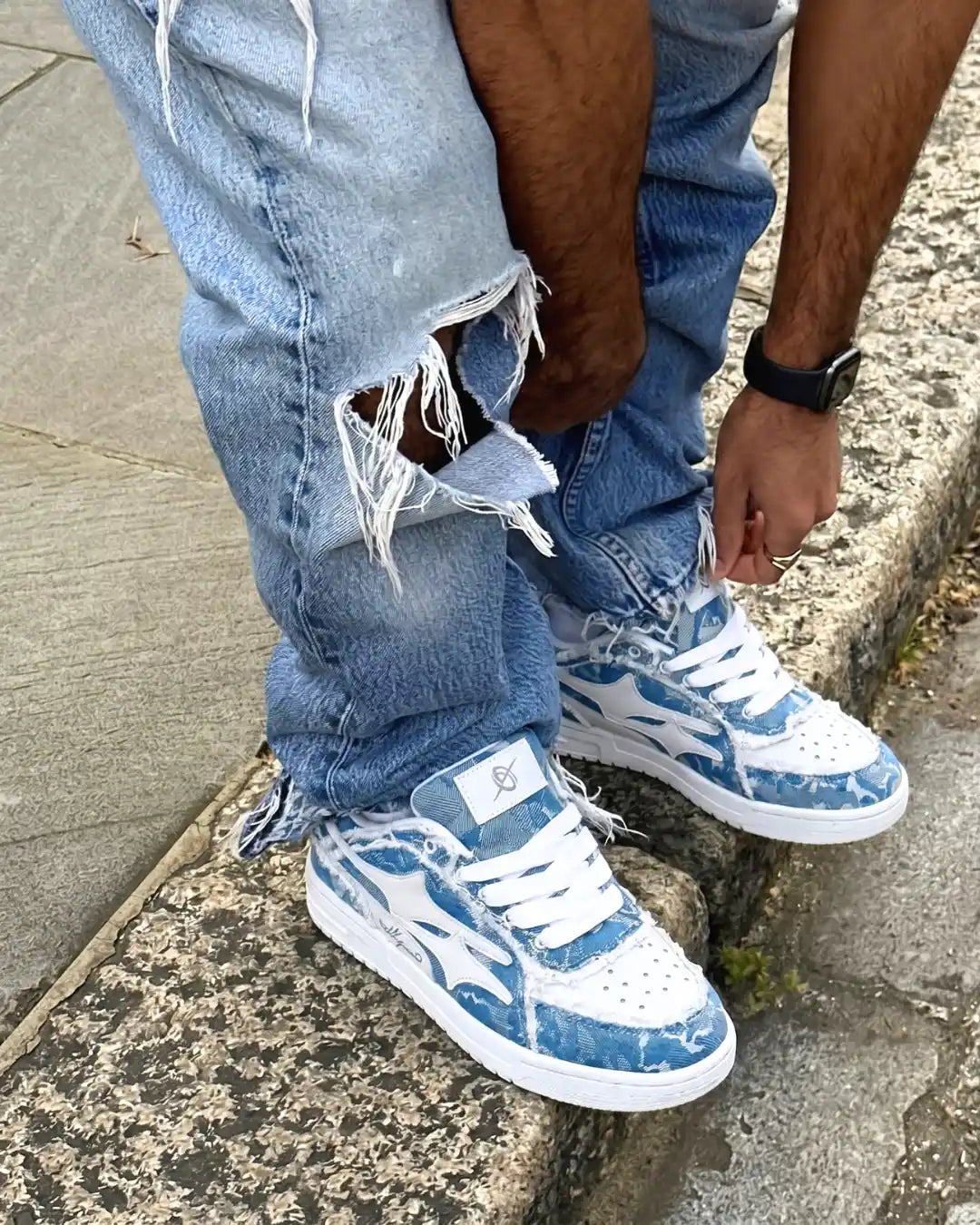 "AIRLINE" Sky Blue Sneakers