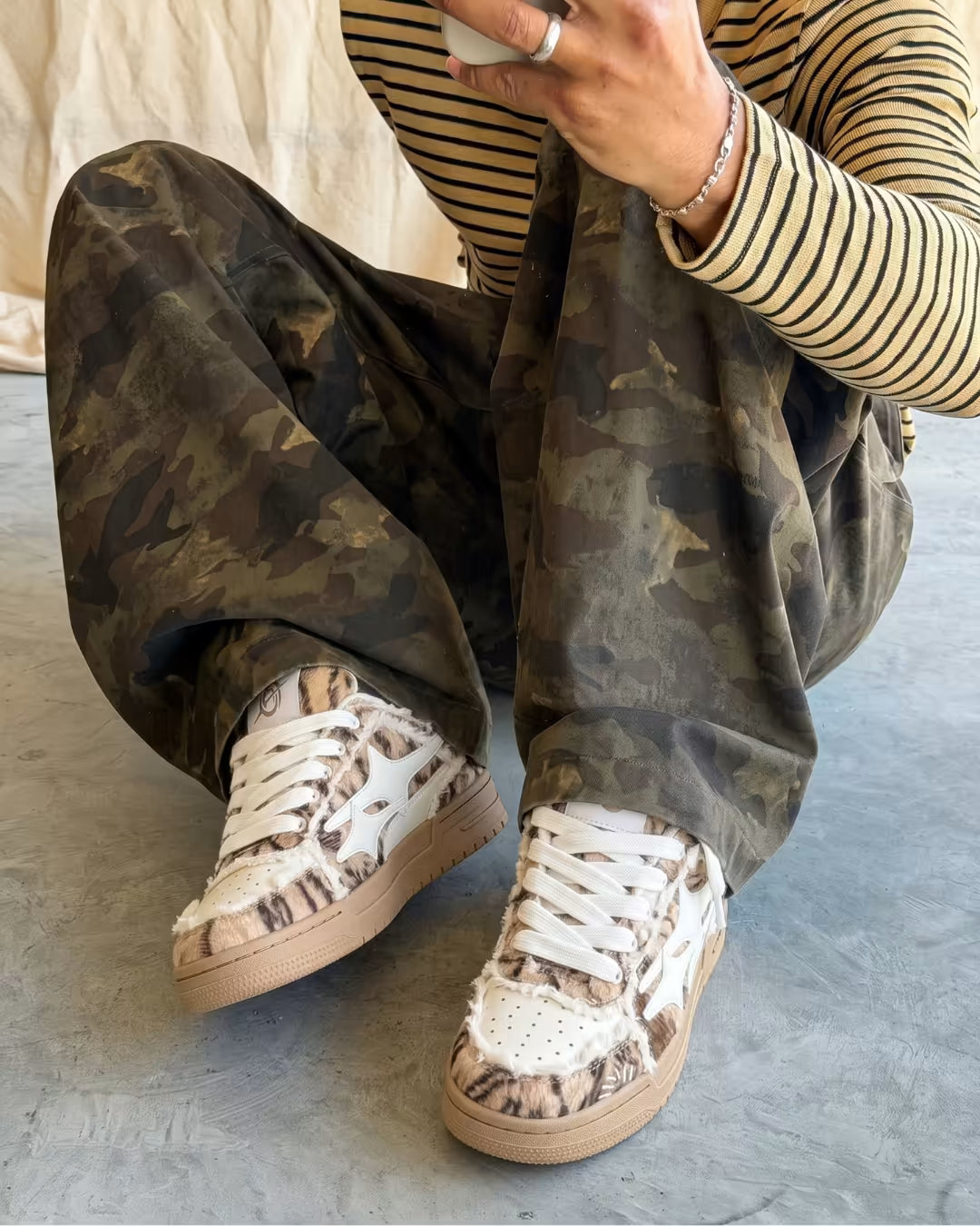 "AIRLINE" Savage Brown Sneakers