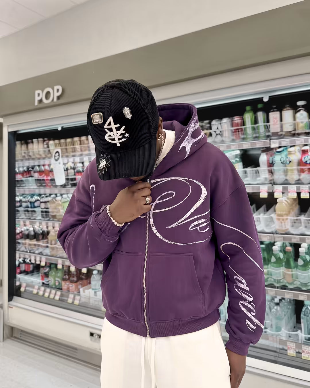 "CYBER" Graphic Zip-Up