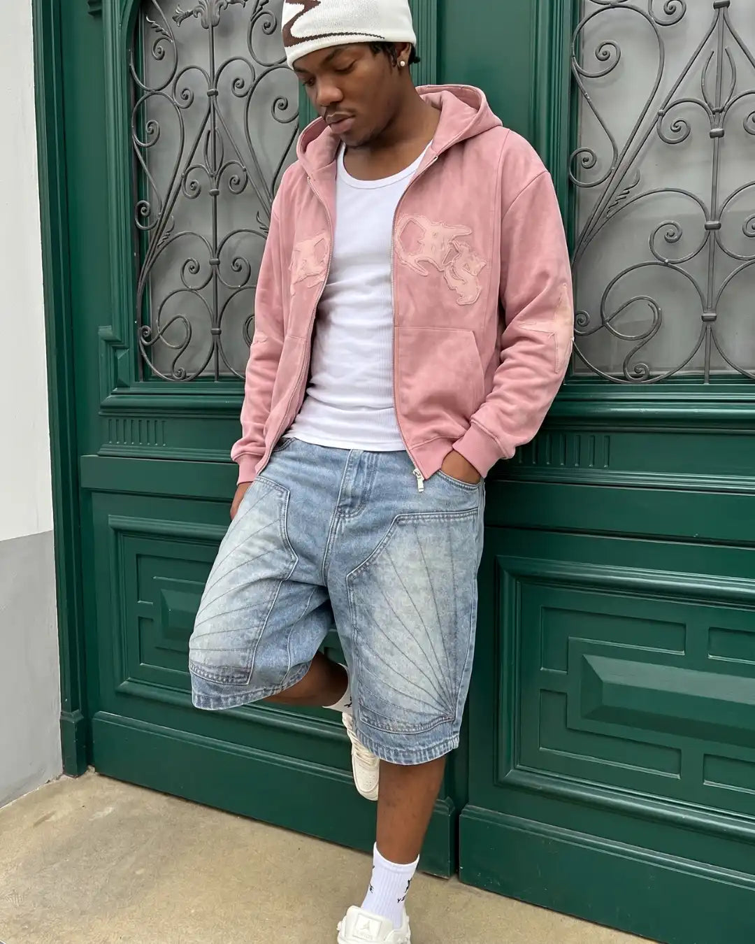 "SHKRELI" Denim Jorts