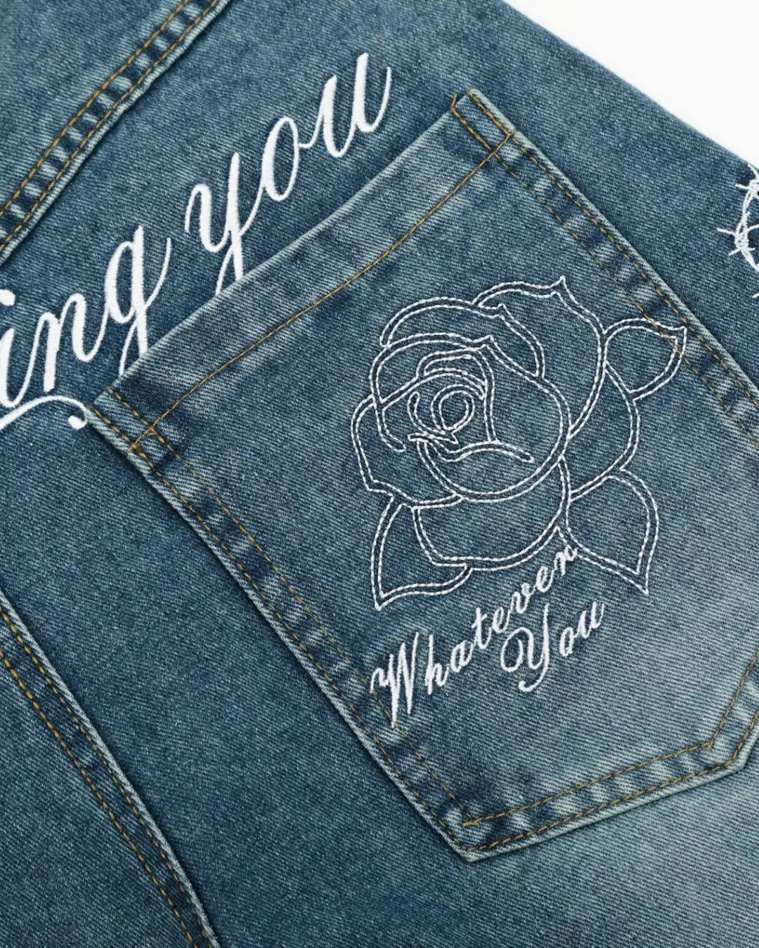 "SYLIA" Embroidered Pants